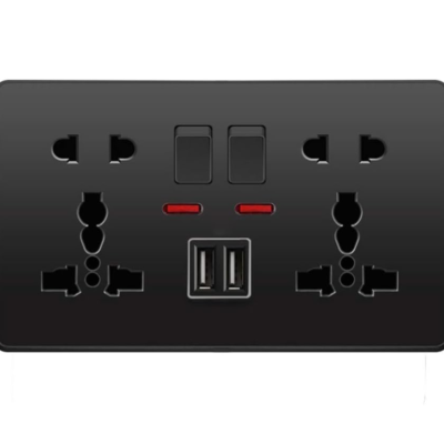 TREDDY Wall Double Switch Multi Socket