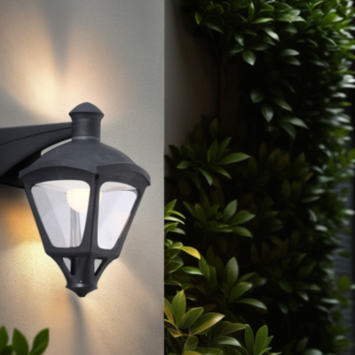 Modern Black Exterior Wall Panel Light