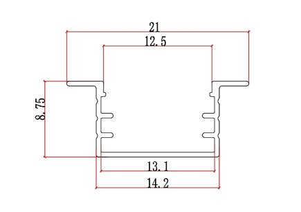 Aluminium Trunk 14*07A with Cover Edge - Image 2
