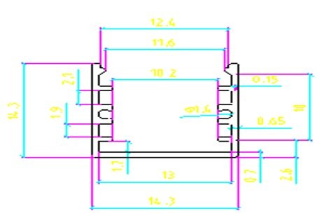 Aluminium Trunk 15*15A with Cover Edge - الصورة 2